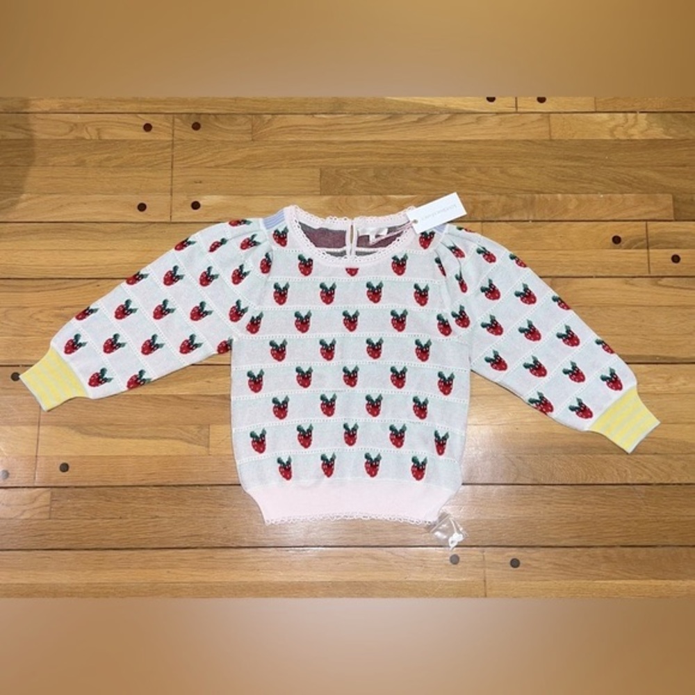 Brand: LoveShackFancy | Color: Cream with Strawberry Pattern | Size: M